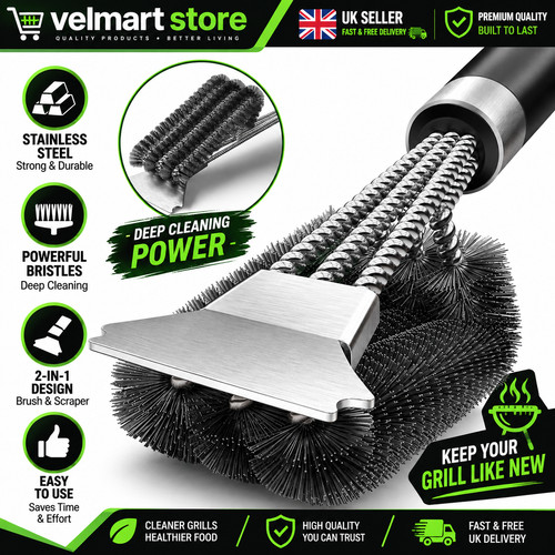 Heavy duty bbq cleaning brush - duty,