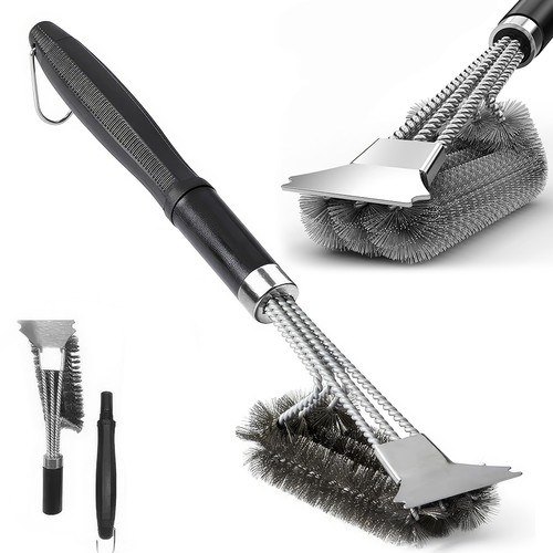 Detachable bbq grill brush - bbq,