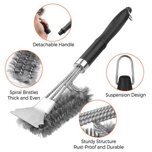 Grill brush and scraper - and,