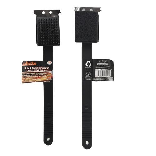 Bbq grill brush 15 - 3-in-1, 15"