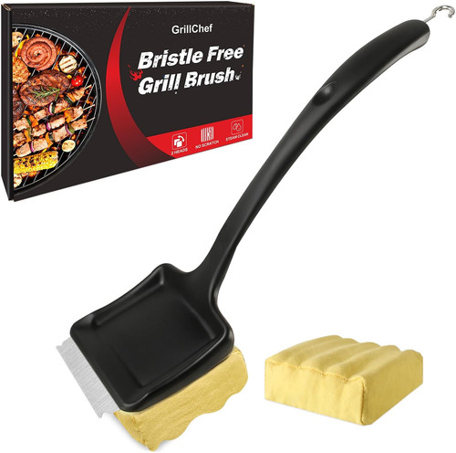 Bristle free grill - brush, with