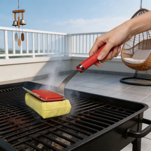Grill brush without - grill, bristles