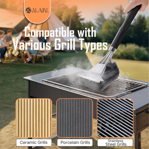 Bbq grill cleaning brush - grill,