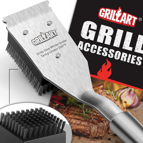 Grill brush and scraper wire - grill,
