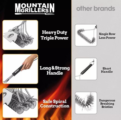 Bristle bbq grill brush extra - grill,