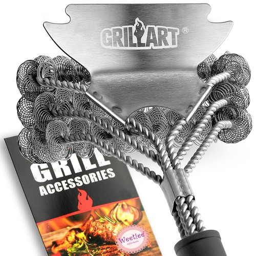 Grill brush and scraper - brush,