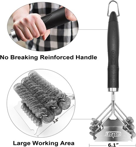 Grill brush and - grill, scraper