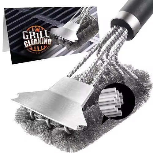 Bbq grill cleaning brush heavy - bbq,