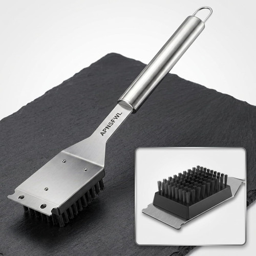 Grill brush and scraper - and, wire